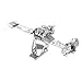 Fascinations Metal Earth 3D Metal Model Kits Star Wars The Last Jedi Set of 4 - Kylo Ren's TIE Silencer - Resistance Bomber - at-M6 Heavy Assault Walker - Resistance Ski Speeder
