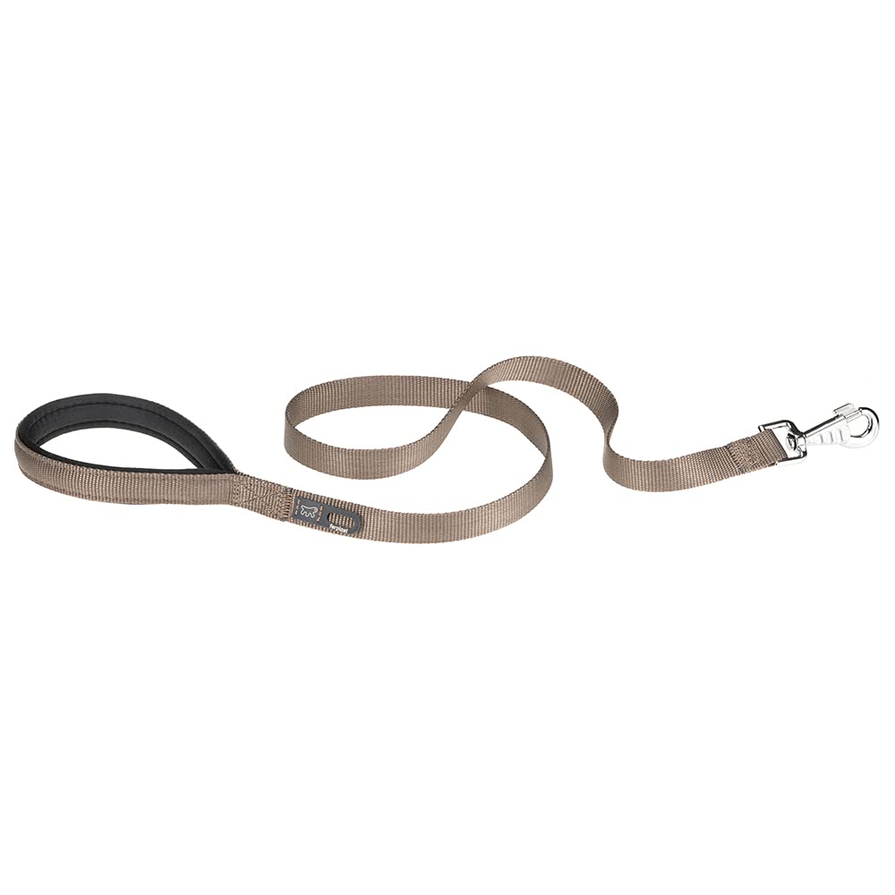 Ferplast DAYTONA G Extra-Resistant Dog Lead - Soft Padded Handle - Practical Hygienic Bag Holder - Anti-Abrasion - Italian Design - 120 x 2 cm, Brown