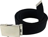 90 inch Black Canvas Militarry Army Web Belt Black Buckle 3xL 4XL 5XL Adjustable