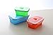 Silicone Collapsible Food Storage Containers - Foldable Bento Lunch Boxes with BPA Free Airtight Plastic Lids,Set of 6 (4)