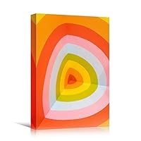Canvas Wall Art Geometrical Patterns Abstract Colorful Geometric Hallway Minimalist Mixed Media Multicolor Patterns - 12x18 inches