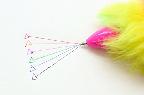 4 Pack Novelty Multicolor Ballpoint Pen, Magnoloran Retractable Roller Ballpoint Pens Multifunction 6 In 1 Shuttle Pens, 6 Colors Highlighters Marker Pens Colorful Stationery Creative School Supplies