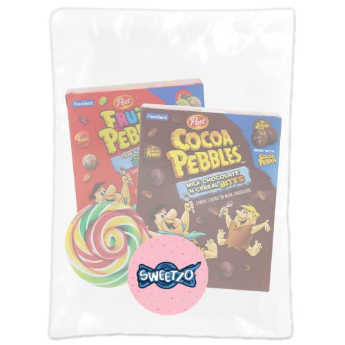 Fruity and Cocoa Pebbles Solid Milk and White Chocolate Cereal Bites