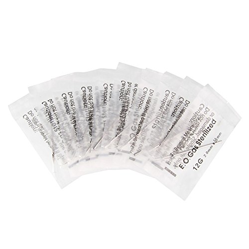 Beauty7 100PCS 15G Gauge 1.4mm Individualized Sterilized Surgical Steel Piercing Needles Body Ear Navel Nipple Piercing