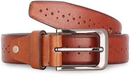 Dark Tan Hole Punched Semi Formal Belt (35mm)