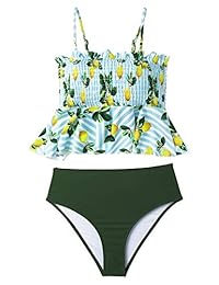 CUPSHE Bikini Peplum estampado limón para dama