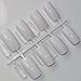 Ultra Long Acrylic Nail Tips White Flat Fake Nails Full Wrap French Nails Kit 24pcs with Display Easy to Use WL