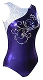 Look-It Activewear Sparkle Majestic Leotard Gymnastics and Dance for girls and women (Child Large (size 8-10))