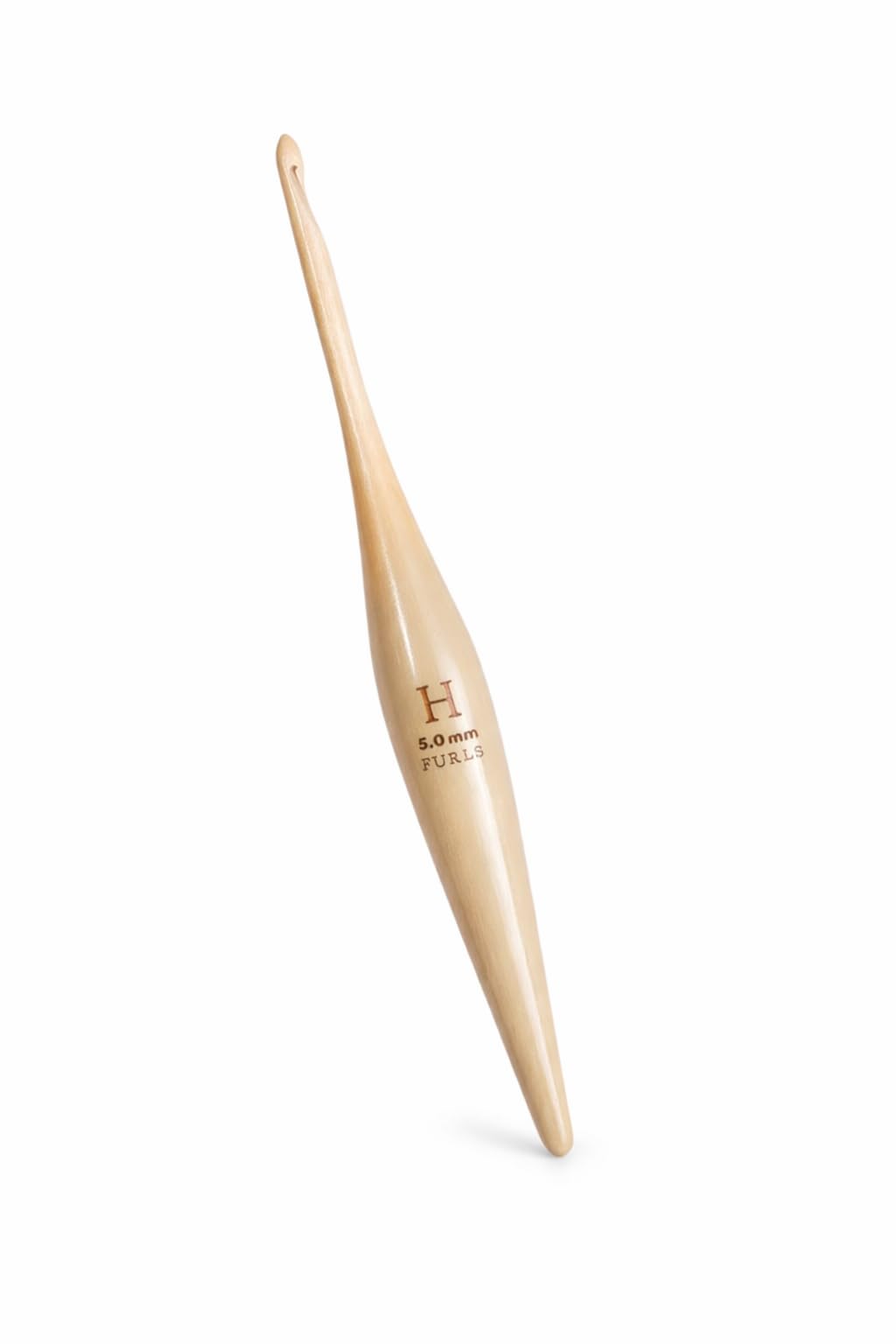 Furls Crochet Hook, Maple Ombre Streamline Wood, Ergonomic Handle Crochet Hooks 7" (Bone, H - 5.00MM) Image
