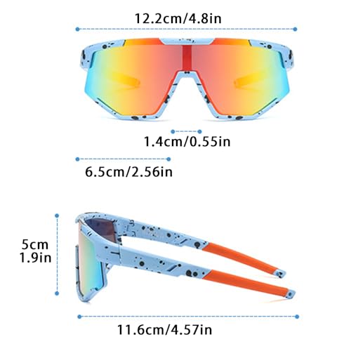 Beafaeur Polarized Sports Sunglasses for Children Cycling Glasses UV400 Protection for Children 5 to 16 Years for Cycling, Tennis Rugby Running, Outdoor Sports