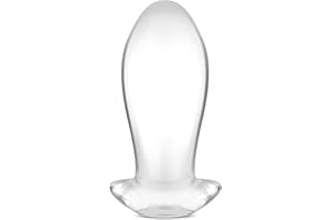 Aobrong Big Butt Plug Trainer, Anal Plug Prostate Massage Anus Dilator Anal Ball for Beginner Advanced Men Women (Clear XL)