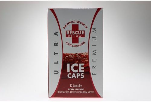 RESCUE DETOX ICE CAPS RED BOX UNFLAVORED FLAVOR 12 CAPSULES