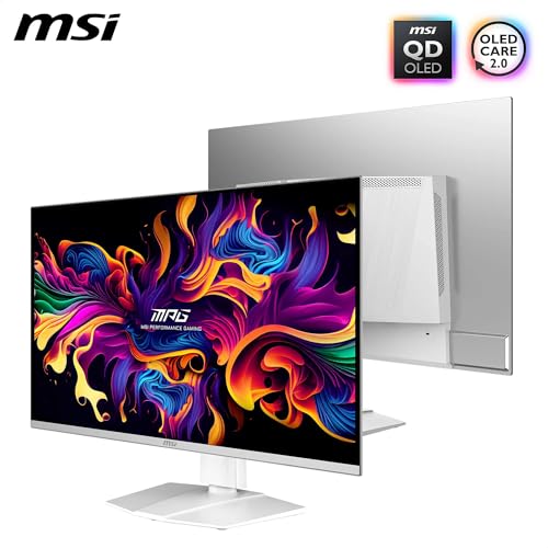 MSI MPG 321URXW QD-OLED Gaming Monitor 31,5 Zoll 4K UHD – Quantum Dot OLED 3840 x 2160, 240 Hz – 0,03 ms, 99 Purcent DCI-P3, DisplayHDR True Black 400, KVM, RGB – DP 1.4a, HDMI 2.1, USB Type-C thumbnail 2