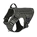 ICEFANG Tactical Dog Harness,Large Size, 2X Metal Buckle,Working Dog MOLLE Vest with Handle,No Pulling Front Leash Clip,Hook and Loop Panel