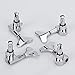 PIXNOR 4pcs 4R Bass Tuners Machine Heads Tuning Pegs (Silver)