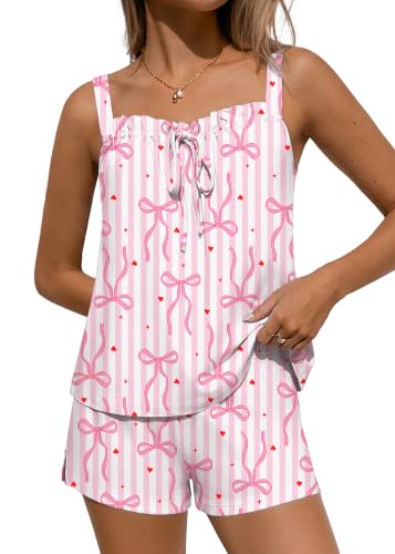 Ekouaer Womens Pajama Set Tank Top and Shorts