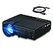 Dihome Mini Projector Portable Multimedia Home Theater LED Video Projector Support 1080P HDMI USB SD Card VGA AV for Home Cinema DHP5 Black