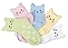 Maiwa Cotton Novelty Cats Almost Seamless Crew Socks 5 Pack for Girls