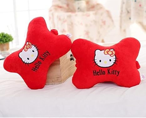 Hello Kitty Cat Designed Car Headrest Neck Pillow Red Amazon Ca