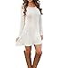 Mansy Sweater Dress for Women Cable Knit Ribbed A-Line Short Fitted Pullover Sweaters Dresses Fall Winter