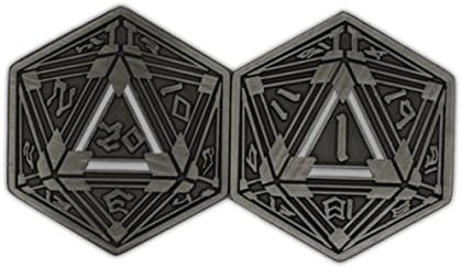 Metal Crit / Fail Silver Plated Coin RPG D&D Critical Fumble Novelty by Norse Foundry …