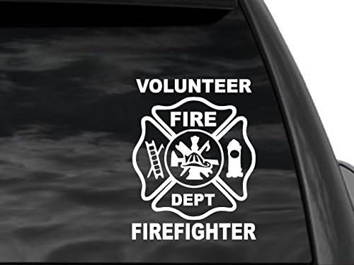 FGDVolunteer Firefighter Window Car Truck SUV Decal 8"x6"