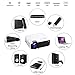 Projector, Turewell Mini Projector, 2400 Lumens 176'' Display Portable LED Projector, Multimedia Home Theater Video Projector with HDMI Cable, Support 1080P HDMI USB SD Card VGA AV TV Laptop PC