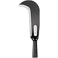 HARFINGTON 9 Inch Brush Clearing Sickle with Forged Carbon Steel Machete Blade, Billhook Machete Knife for Gardening, Camping, Land Management, Outdoor