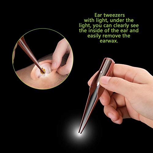 11 Pack Ear Wax Removal Tool Kit with Light,Ear Pick Cleaner Scoop