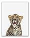 Baby Safari Animals Poster Prints - Set of 6 (8x10) Adorable Furry African Portraits Wall Art Nursery Decor - Gorilla - Elephant - Zebra - Giraffe - Leopard - Lion