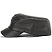 ililily Vintage Genuine Leather Military Cadet Cap Army Camo style Hats (cadet-504)