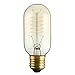 Volcora [6 Pack] Vintage Edison Bulbs with Steeple Hairpin Filament, 40W Dimmable E26/E27 T30 Tubular Antique Light, Golden Finish Industrial Design Amber Warm 120V