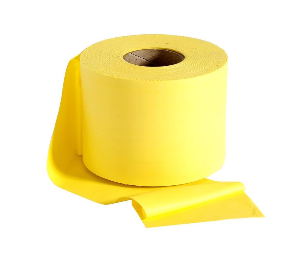 Rolyan Energising Exercise Bands, Ideal Resistance Tool for Upper and Lower Extremity Exercises to Tone Muscles and Increase Flexibility, Supports Physical Therapy, Latex Free, Yellow, Light, 50m