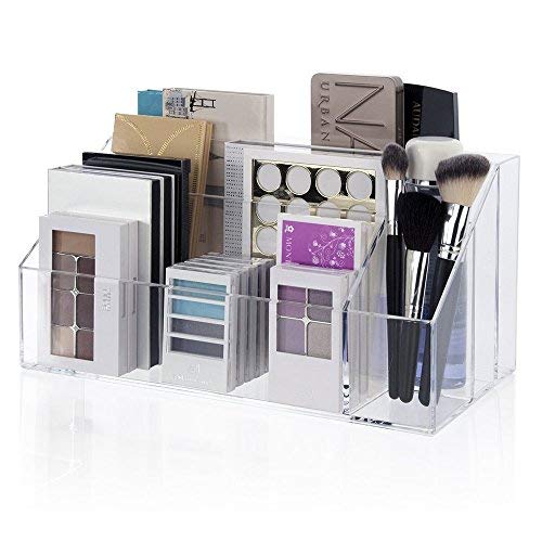Acrylic Makeup Palette Organizer, Premium Quality Cosmetics Storage Box with Large Capacity by Boxalls
