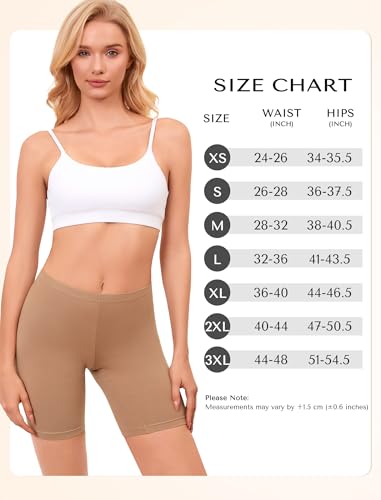 VOENXE Bragas Boxer Mujer Algodon, Pantalón Antirozaduras Mujer,Culotte Ciclismo,Leggings Cortos,Mallas Cortas Deporte,EláStico Debajo La Falda Shorts Panties para Yoga y Ejercicio, Pack de 4