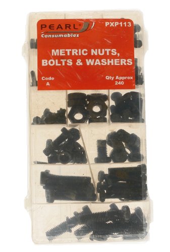 Pearl PXP113 Assorted Metric Nuts/Bolts/Spring Washers (240 Pieces)
