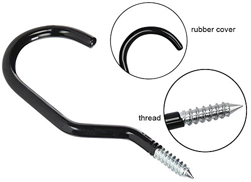 Dirza Bike Hooks Bike Rack Hanger for Garage Wall Ceiling Storage - Soft Coating Set of 8