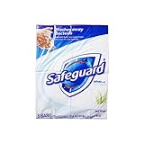 Safeguard Antibacterial Soap, White with Aloe, 4 oz bars, 8 ea (Pack of 2)