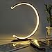 NUÜR Circle LED Table Lamp, Spiral LED Desk Lamp, Contemporary Minimalist Lighting Design, Creative Stylish Smart Dimmable Lamp for Living Room Bedroom Office
