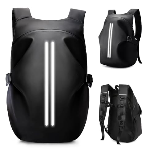 HYC00 Motorradrucksäcke Motorrad Rucksack Herren Damen Wasserdicht Groß Helmrucksack Motorrad Rucksack Reflektierend,Motorradzubehör, Motorcycle Backp