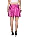 HDE Women's Solid Color Metallic Flared Pleated Club Skater Skirt Hot Pink - S