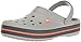Crocs unisex adult Men's and Women's Crocband Clog, Light Grey/Navy, 12 Women 10 Men US