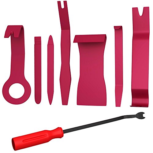 CandyHome 8 Pcs Auto Trim Removal Tool Kit - Car Dash Audio Radio Door Panel Trim Removal Kits Installer Pry Tool