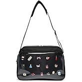 Messenger Ita Bag Canvas Pin Display Purse Crossbody Shoulder Bag for Womens