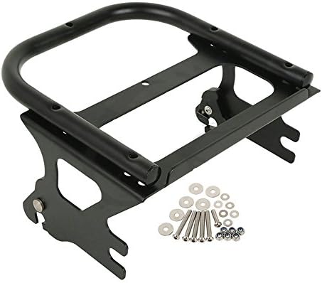 Matte Black Detachable Two-up Tour Pak Pack Mounting Luggage Rack with Spacer For Harley Touring Electra Glide Road King 1997-2008