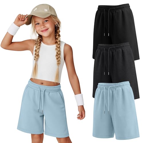 Halfchet Girls' Athletic Bermuda Shorts 3-color