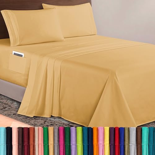 Elegant Comfort Luxurious 1500 Premium Hotel Quality Microfiber 4-Piece Sheet S…