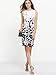 Floerns Women's Floral Print Sleeveless Split Cocktail Party Bodycon Dress (XX-Large, Black White)