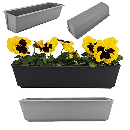 My-goodbuy24 Pflanzkasten für Paletten - 6 Stück - Blumenkästen Kunststoff Einsatz für Europlatten Deko Garten… – Bild 4