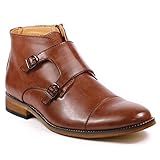 UV Signature UV204 Men's Cap Toe Double Monk Strap Formal Dress Casual Ankle Boots RUN BIG
